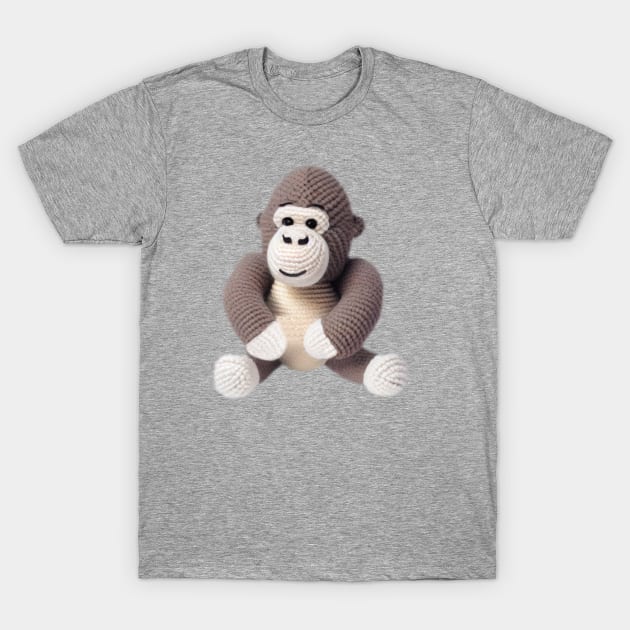 Gorilla Crochet Toy Baby T-Shirt by Tellingmoon